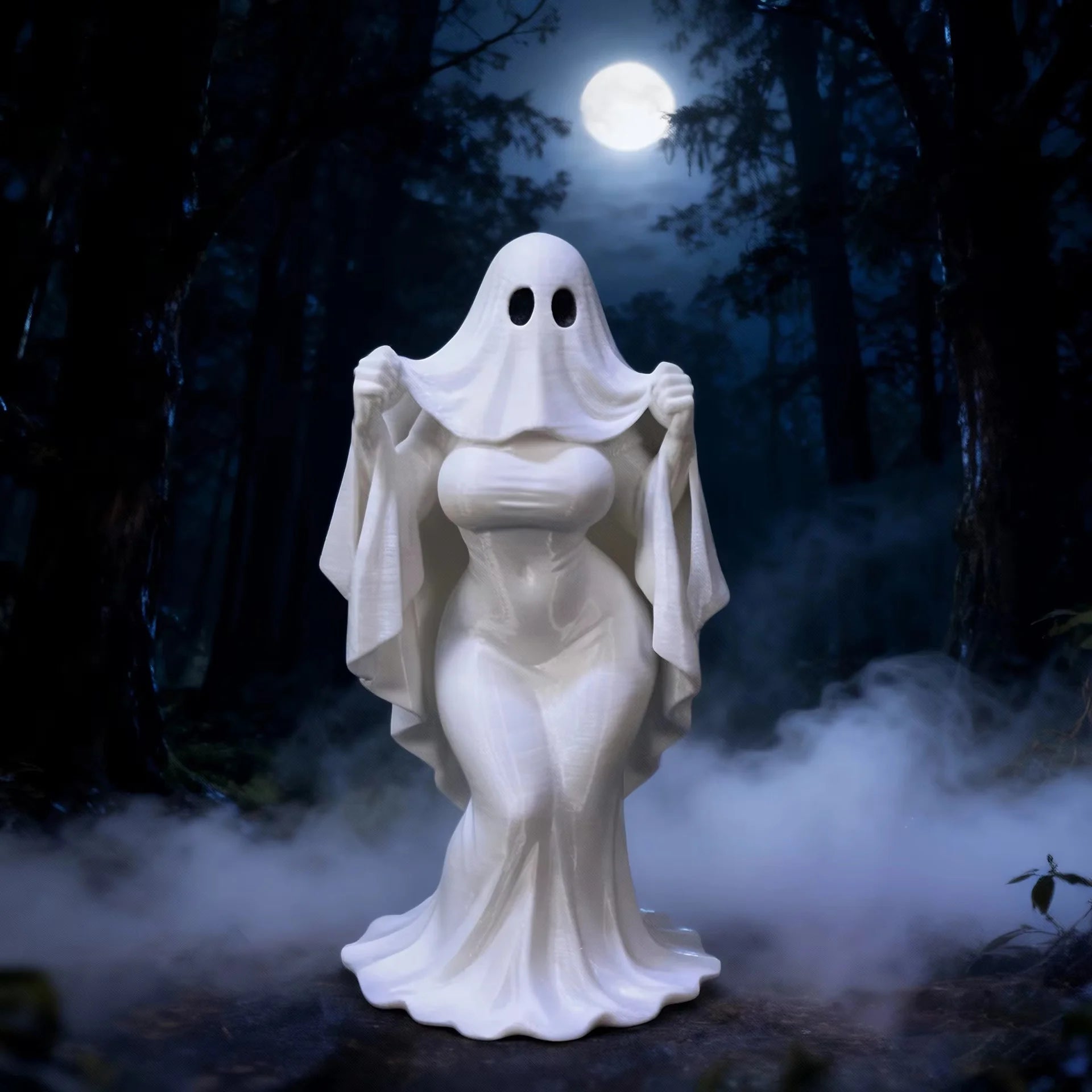 Halloween Ghost Lady Ornament, Dark Atmosphere Home Desktop Ornament Crafts, Halloween Gift Decoration, Ghost Mother