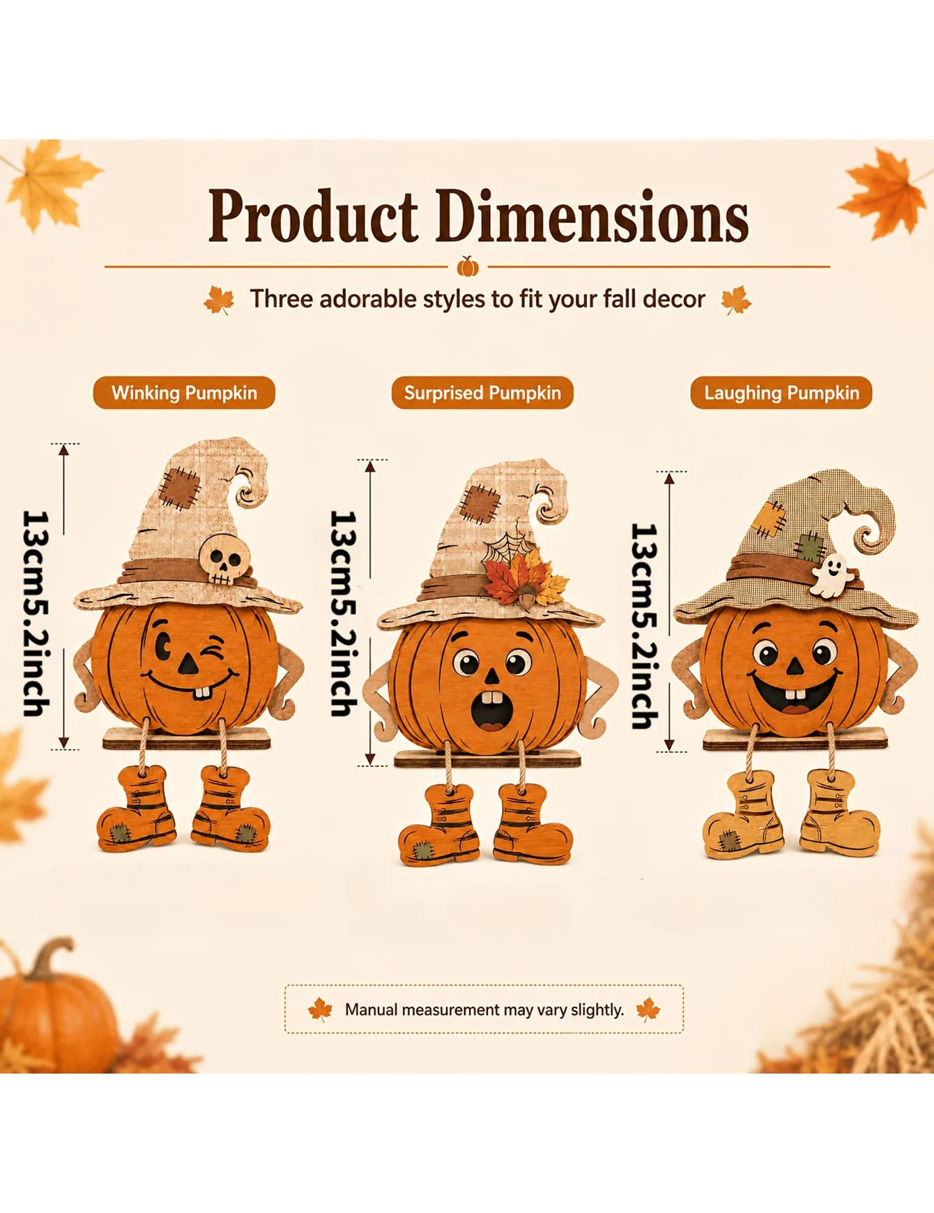 Autumn Wooden Wall Decoration, Harvest Pumpkins, Maple Leaves, Halloween Home Decoration, Decorative Signs and Plaques