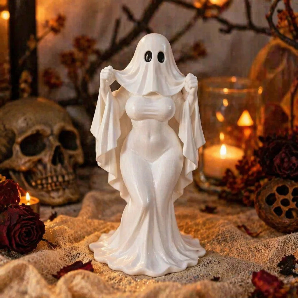 Halloween Ghost Lady Ornament, Dark Atmosphere Home Desktop Ornament Crafts, Halloween Gift Decoration, Ghost Mother