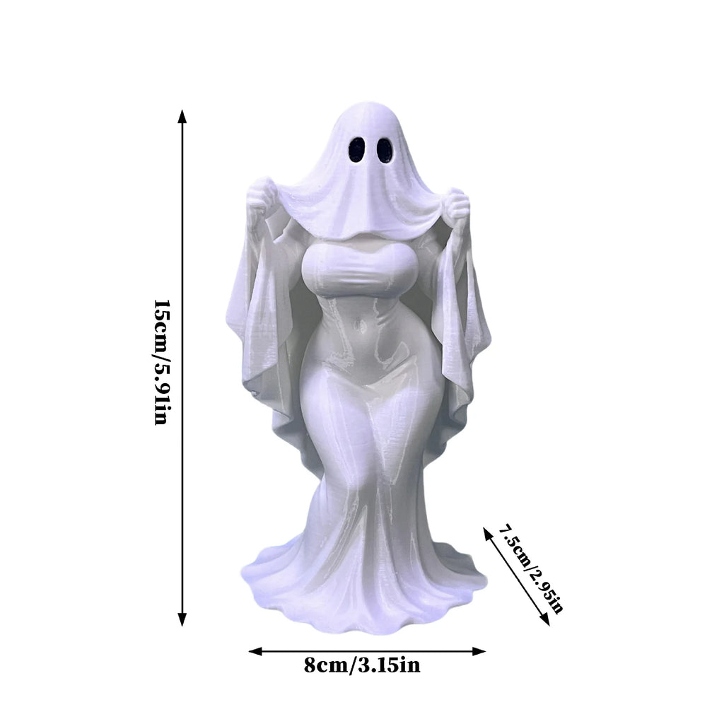 Halloween Ghost Lady Ornament, Dark Atmosphere Home Desktop Ornament Crafts, Halloween Gift Decoration, Ghost Mother