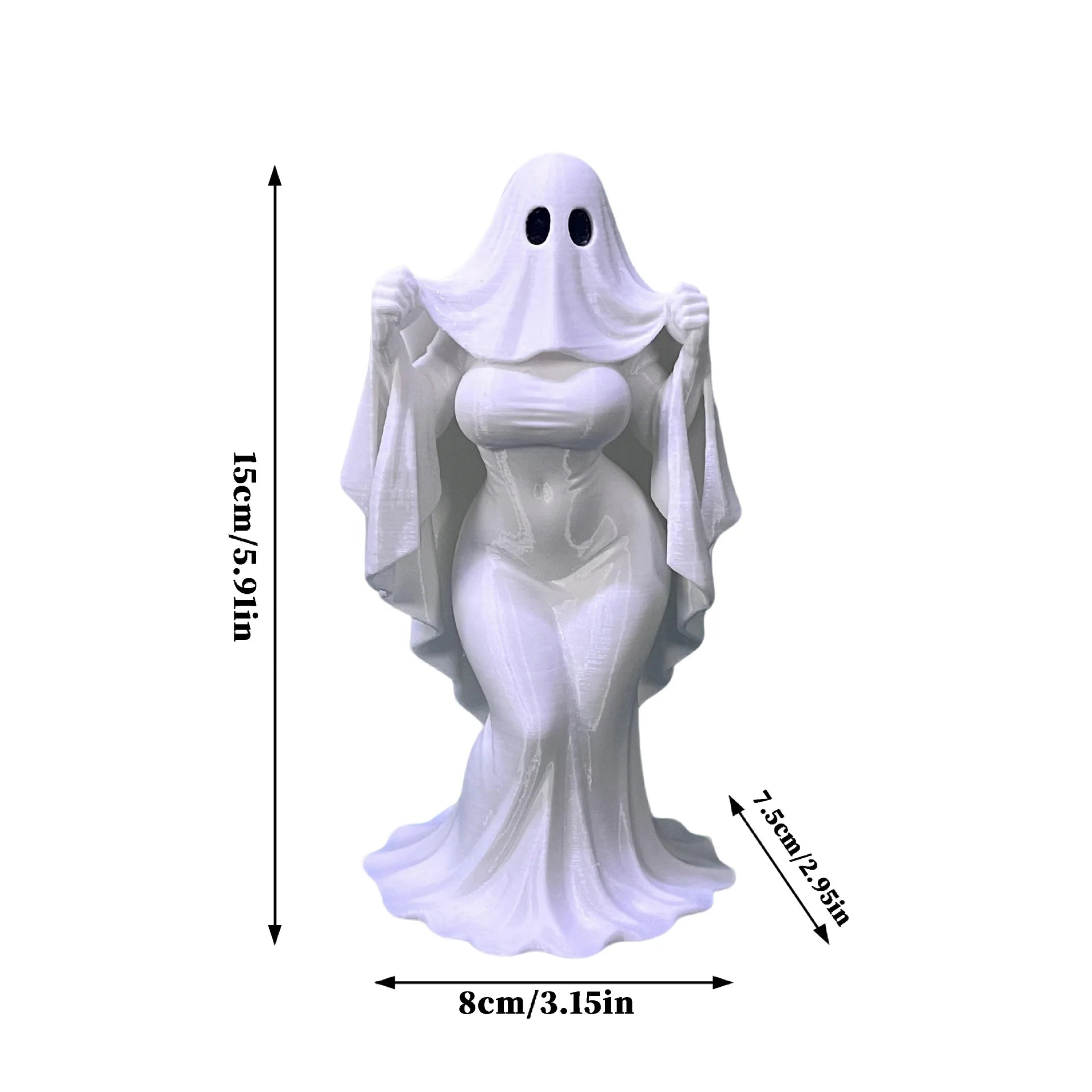 Halloween Ghost Lady Ornament, Dark Atmosphere Home Desktop Ornament Crafts, Halloween Gift Decoration, Ghost Mother