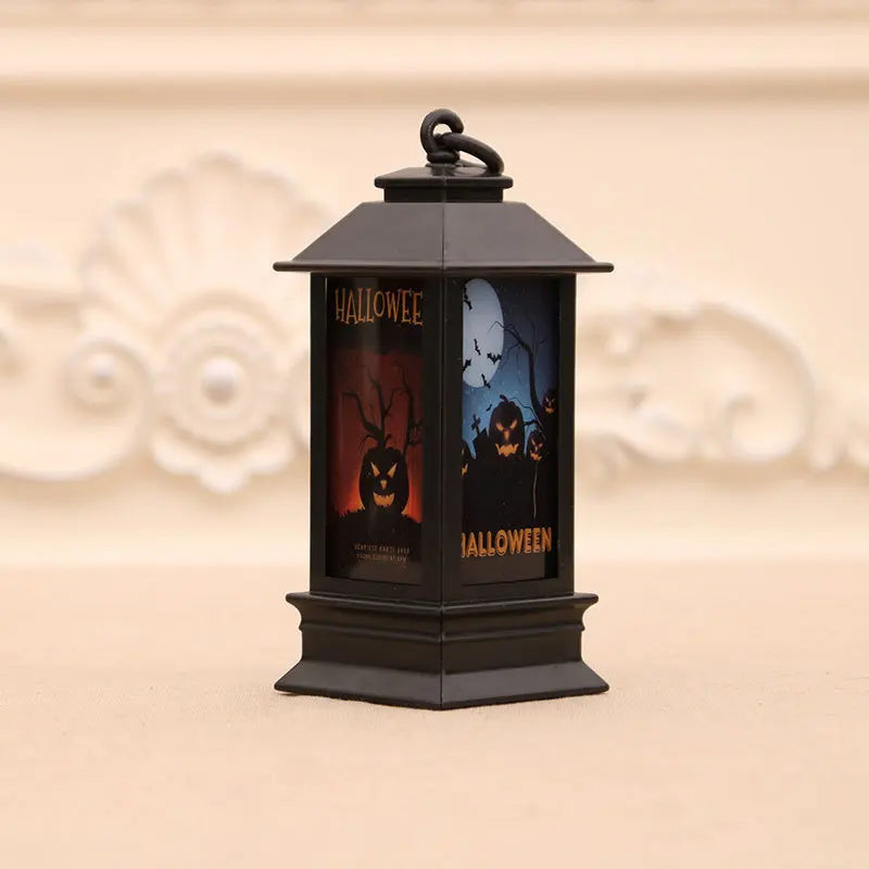 Halloween Portable LED Lanterns Witch Castle Ghost Pumpkin Decor for Parties Events Lighthouse-Inspired Atmosphere Perfect Gift