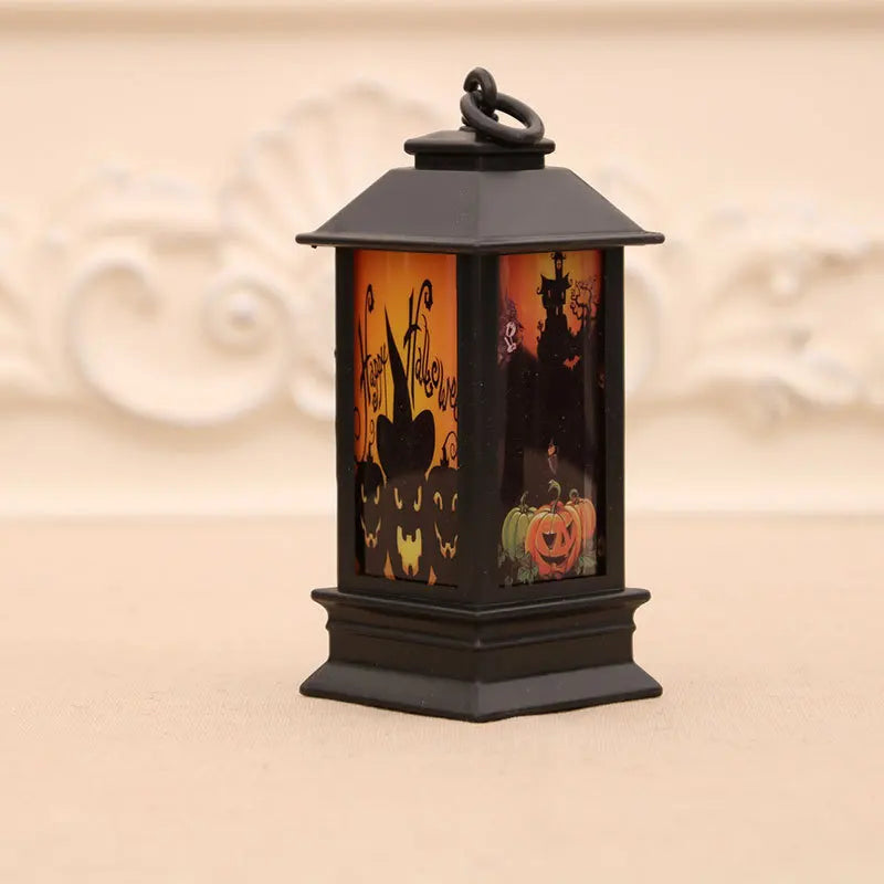 Halloween Portable LED Lanterns Witch Castle Ghost Pumpkin Decor for Parties Events Lighthouse-Inspired Atmosphere Perfect Gift