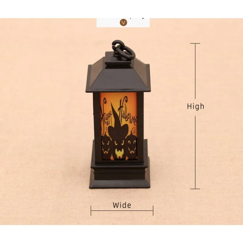 Halloween Portable LED Lanterns Witch Castle Ghost Pumpkin Decor for Parties Events Lighthouse-Inspired Atmosphere Perfect Gift